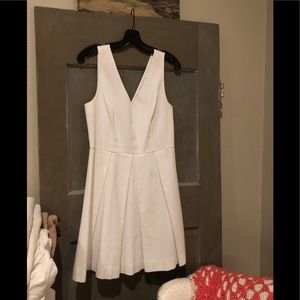 Joie White Pleated Dress- Pristine, Size M